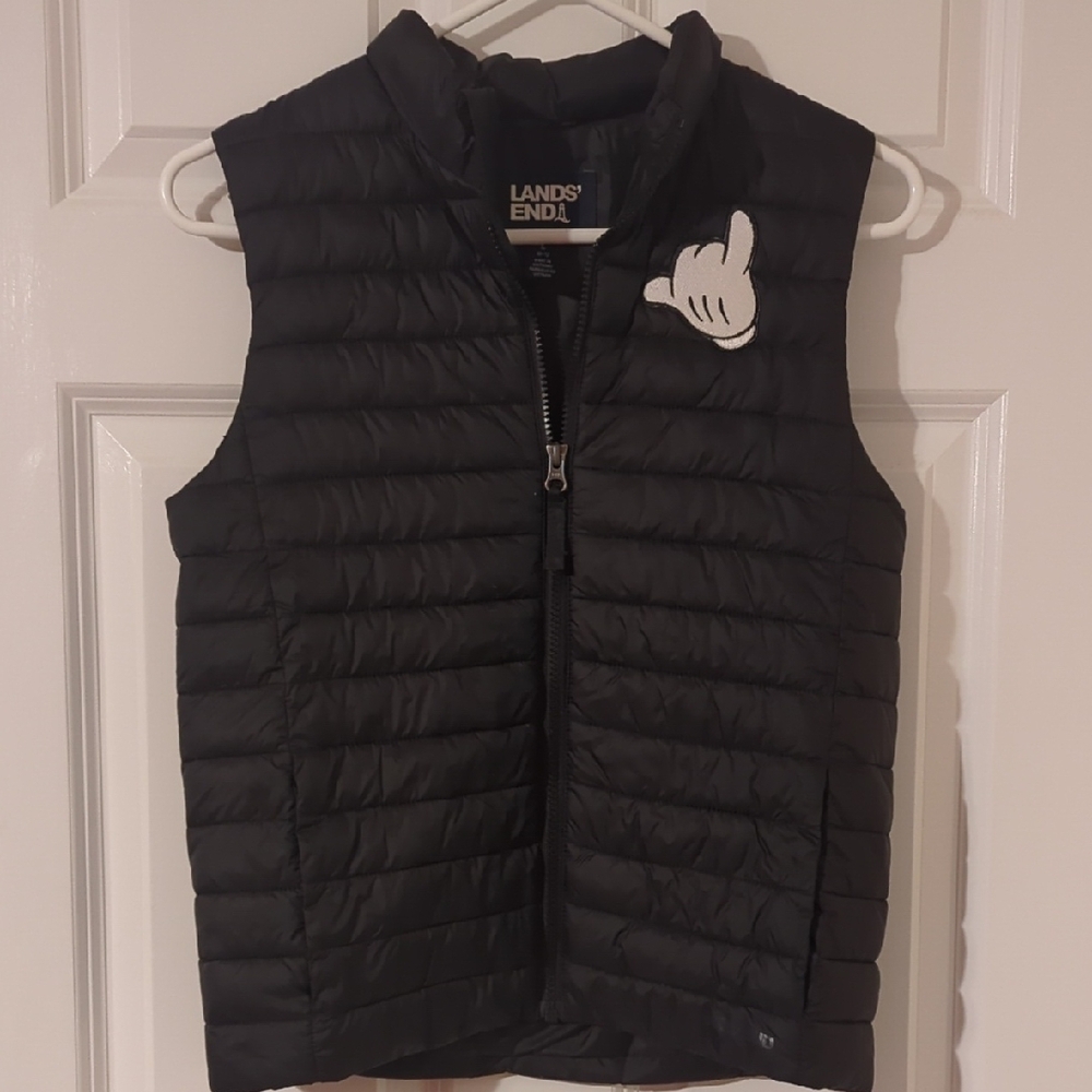 Lands' End Black Quilted Puffer Vest